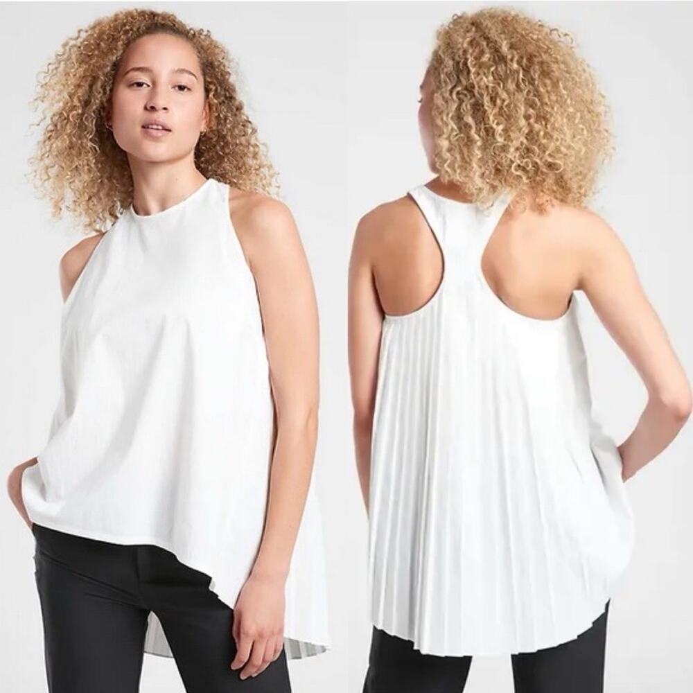 Athleta Sojourn Pleated Tank Top size Small